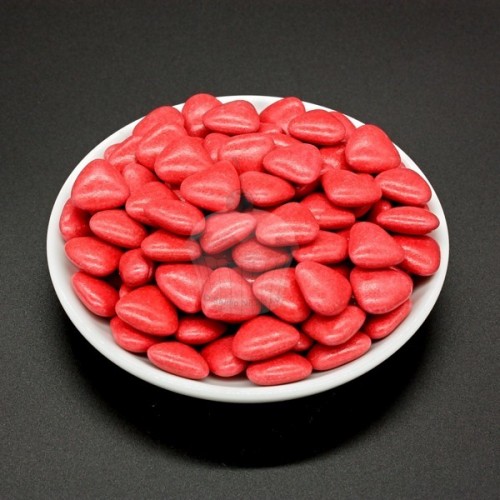 Chocolate hearts red - 100g