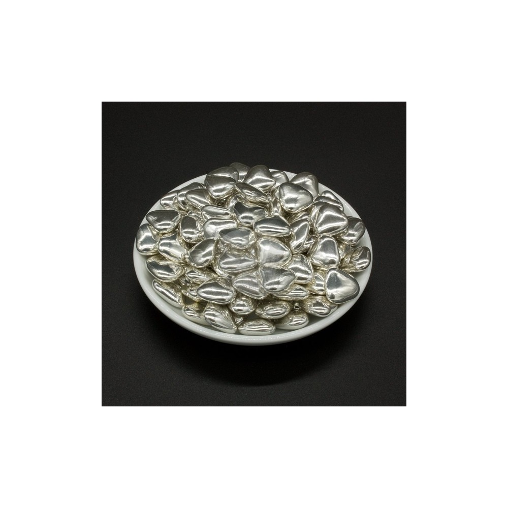 Chocolate hearts silver - 100g