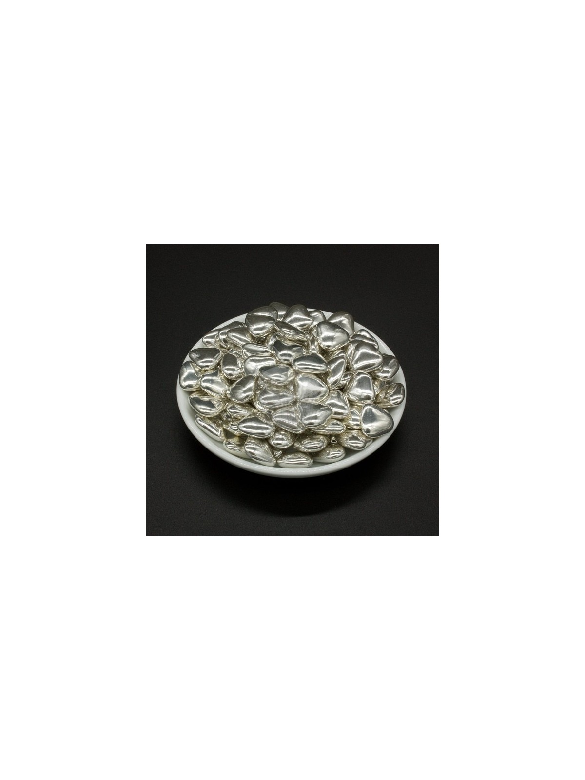 Schokoladen Herzen silber - 100g