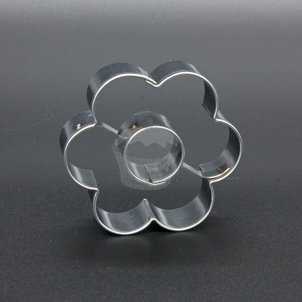 Edelstahl-Ausstecher - gross Blume + Ring