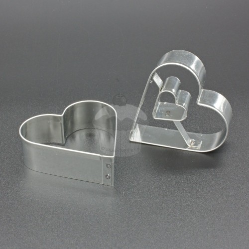 Set of cookie cutters - heart + heart