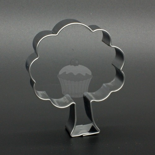 Stainless steel cookie cutter - leafy tree