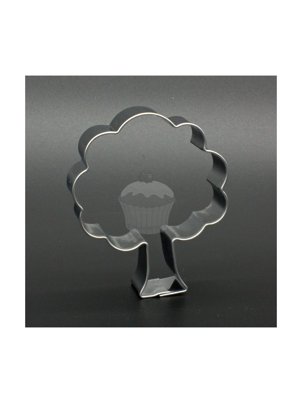 Stainless steel cookie cutter - leafy tree