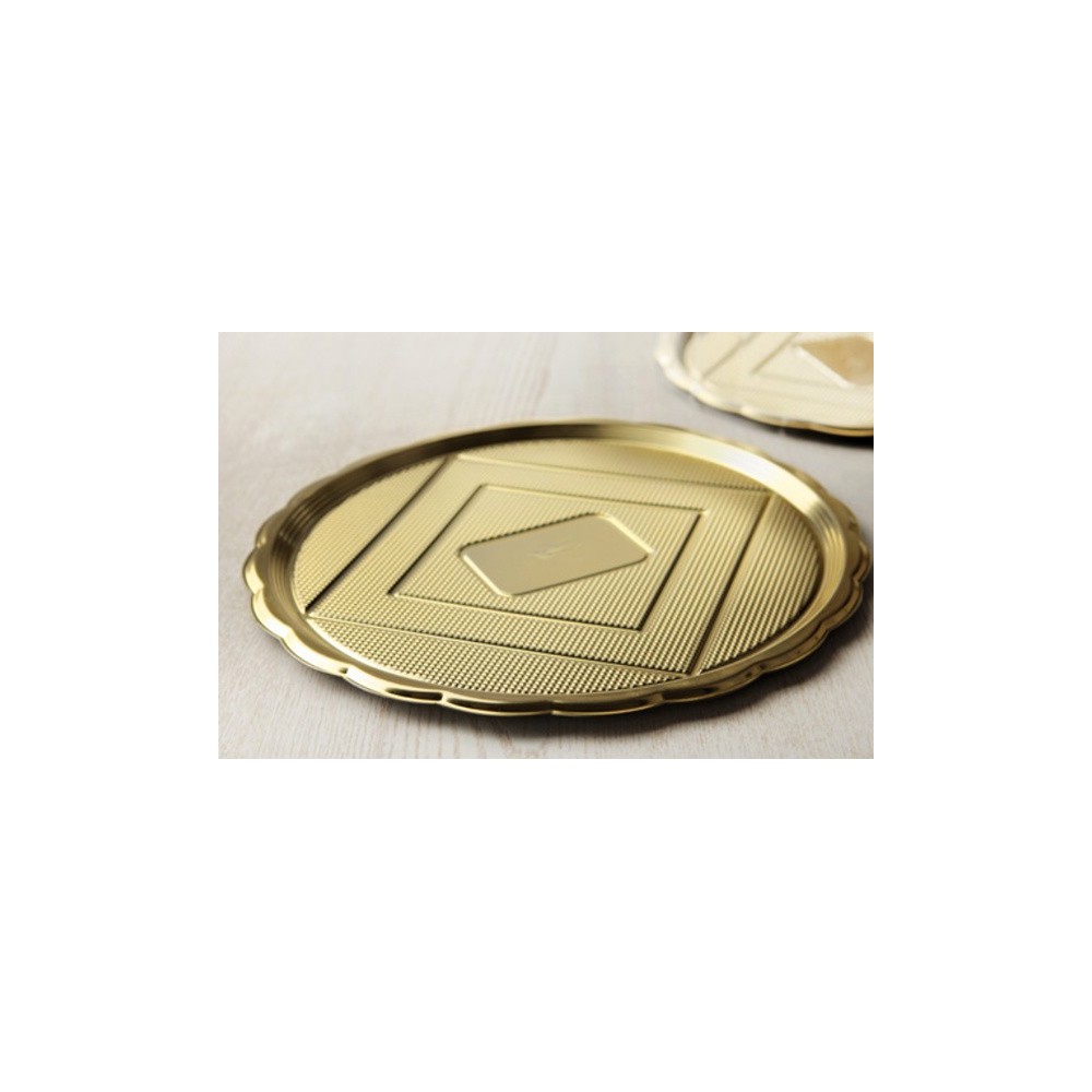 Alcas - Medoro  Kunststoff Tortenplatten -  gold rund 36 cm