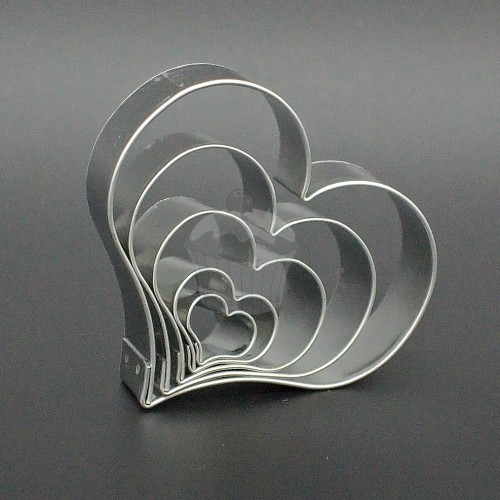 Cutters - set - Hearts - arched 5pcs