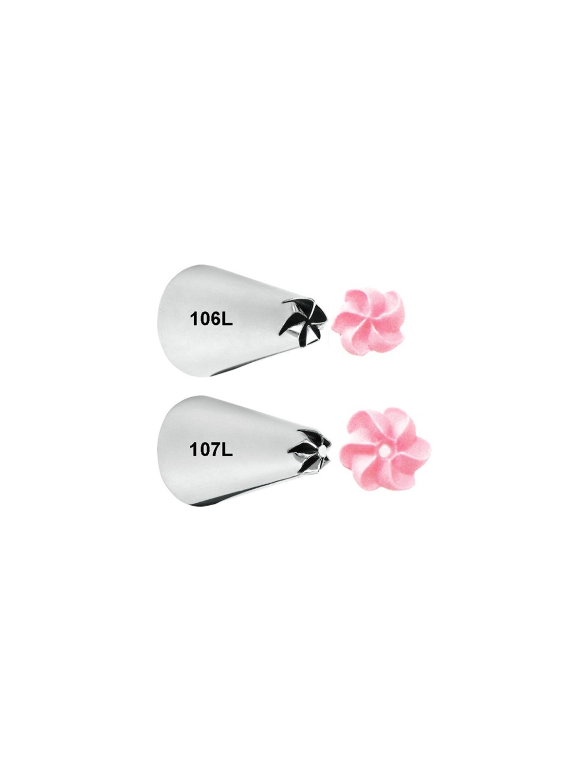 Wilton set trezírovacích špiček - květ č.106, č.107  pro leváky