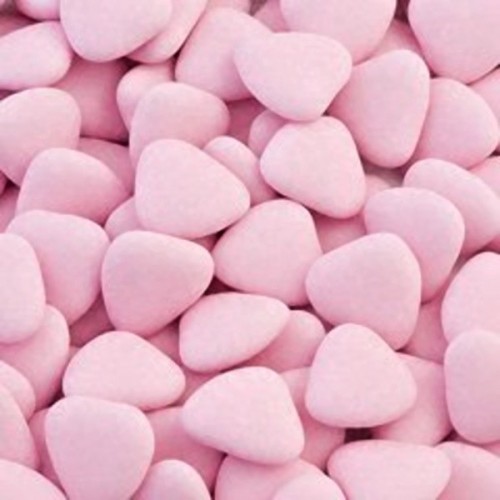 Pink chocolate hearts - 100g