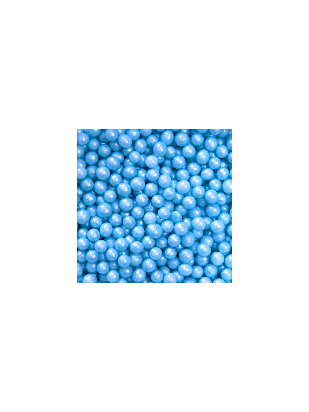 Cukrové perličky 4mm - modrá perleť - 100g