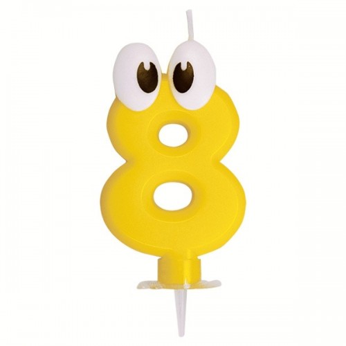 Party Numeral candle SMILE - 8