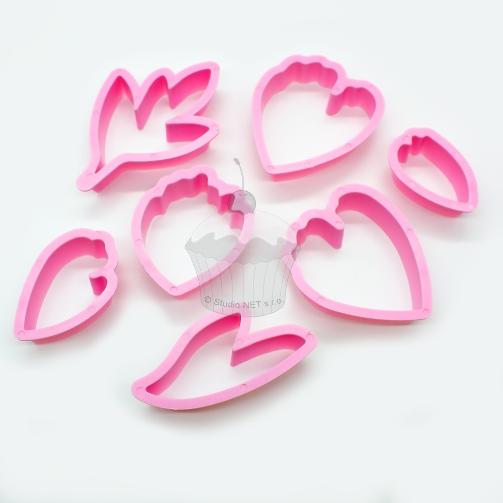 Pink cutter - peony - 7pcs