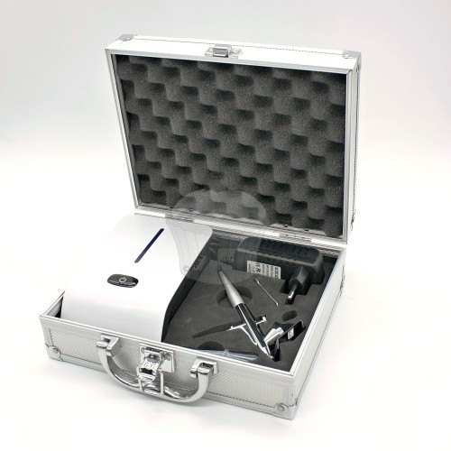 Airbrush kit with Case- white / black 25PSI