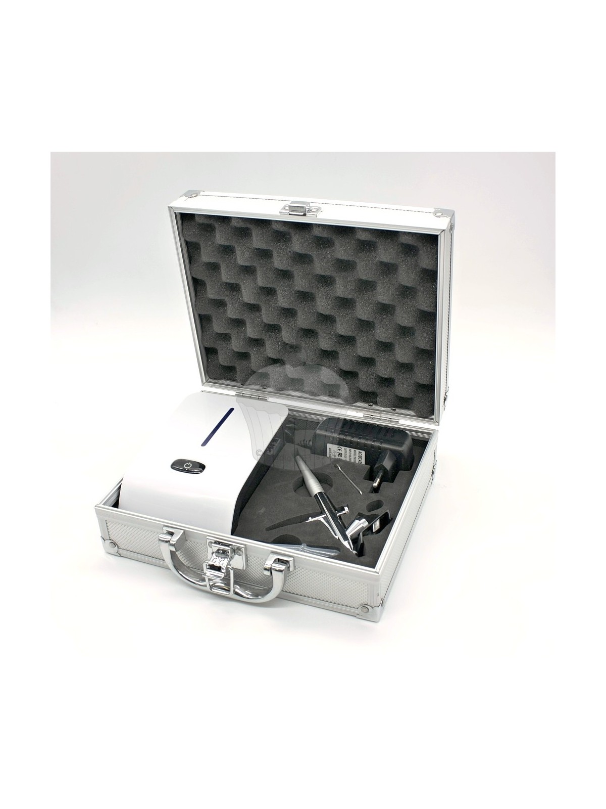 Airbrush kit with Case- white / black 25PSI