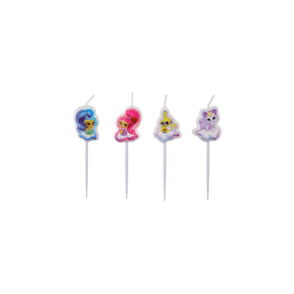 Cake candle mini - Shimmer and Shine - 4 pieces