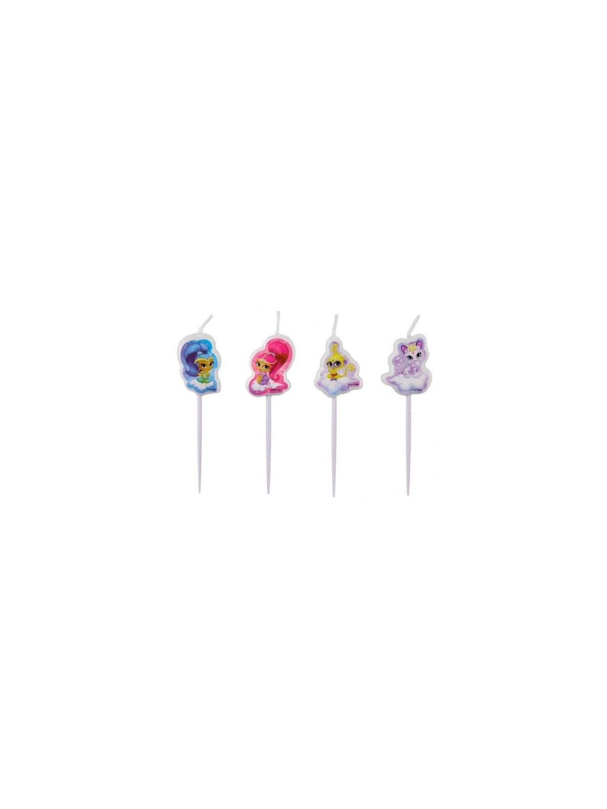 Cake candle mini - Shimmer and Shine - 4pcs