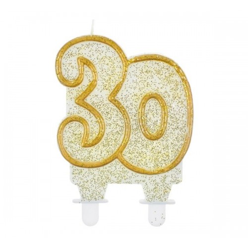 Cake Candle Jubilee gold - 30th