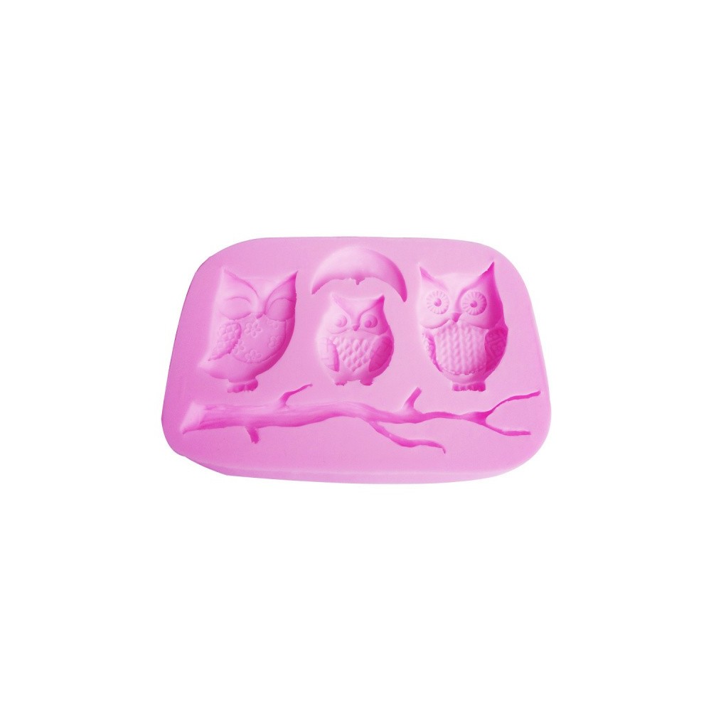 Silicone mold - Owls + branch