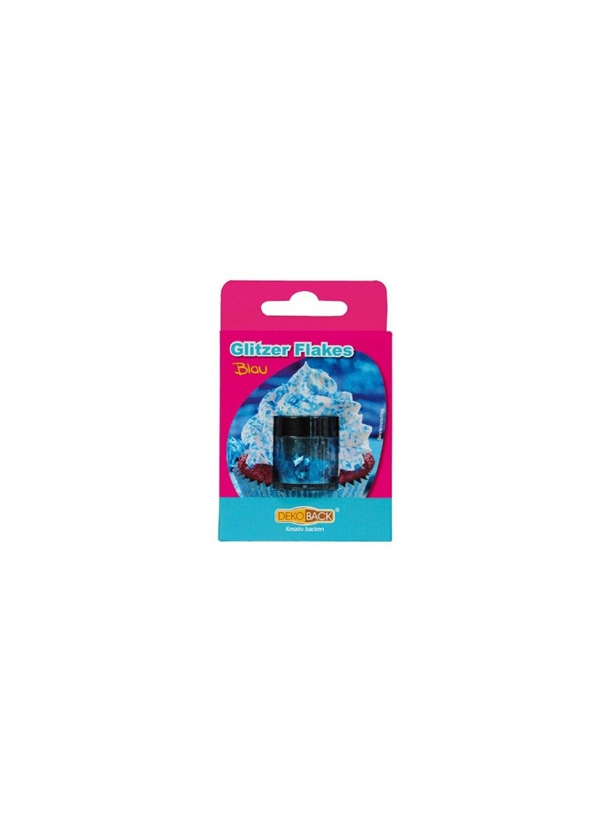 DecoCino essbare Glitter Flakes - Blau 2,5g
