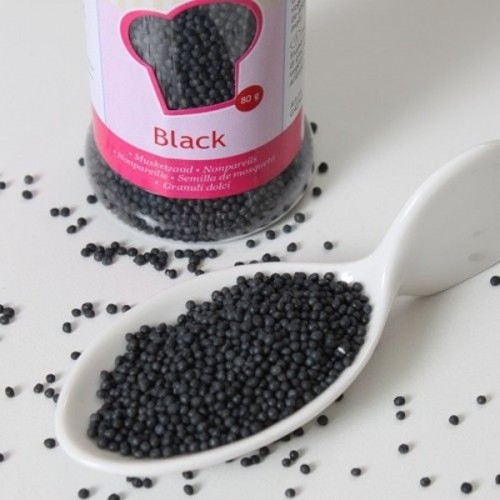 FunCakes Nonpareils - Schwarz - 80g