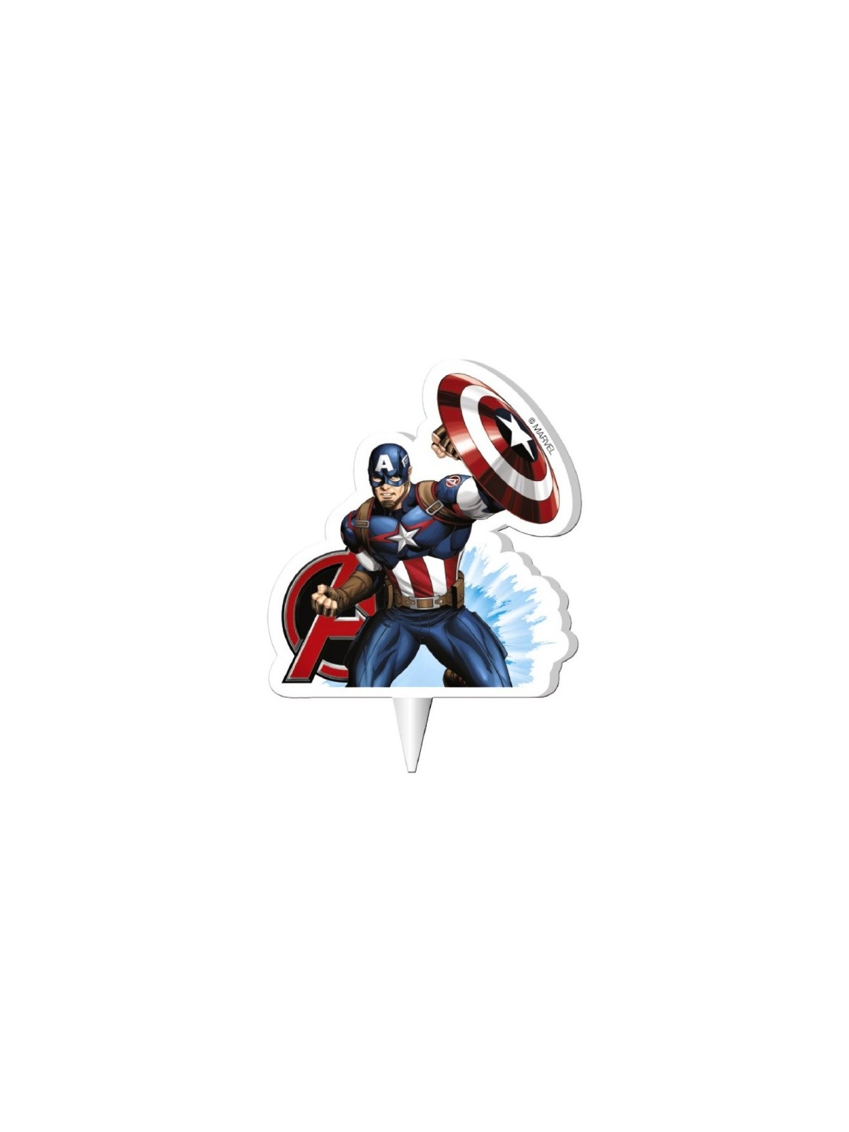 Dekorative Tortenkerze - Captain America - Avengers - 1 Stück