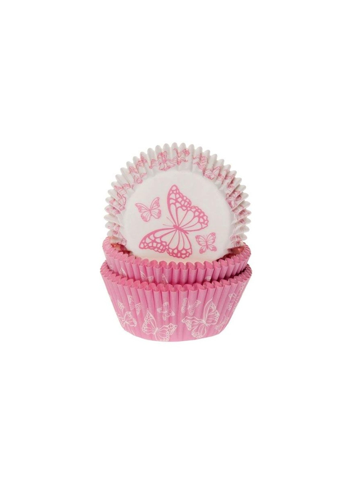 HoM pastry baskets - pink butterfly - 50 pcs.