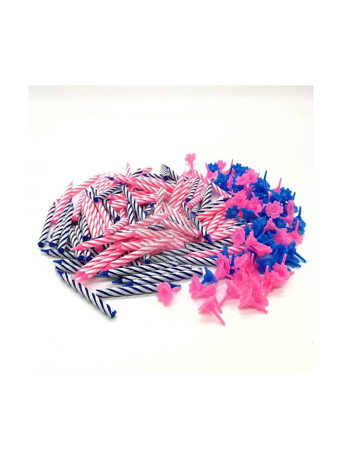 DeKora Birthday Candles - Pink / Blue 100pcs