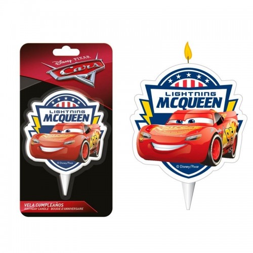 Decorative cake candle - Lightning McQueen 2D - 1pc