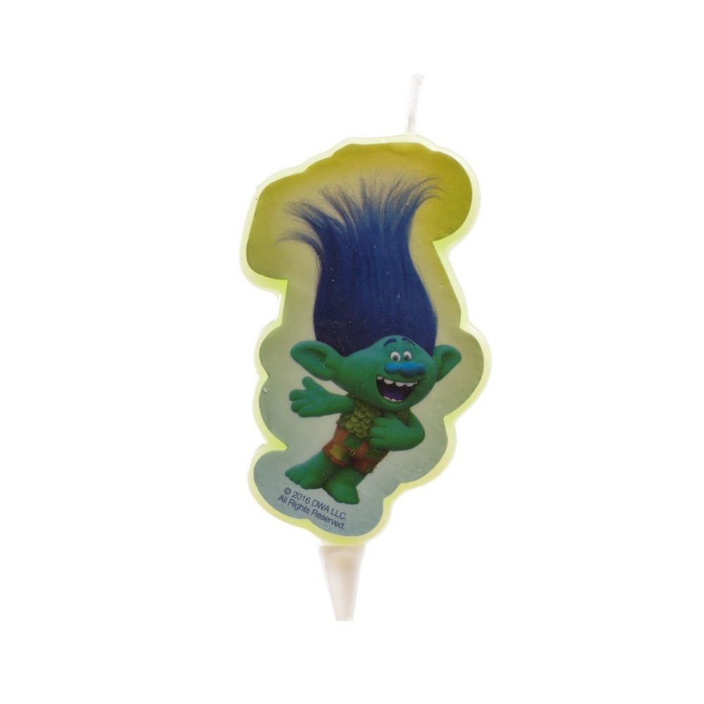 Dekora Cake candle -  Trolls 2D - Branch