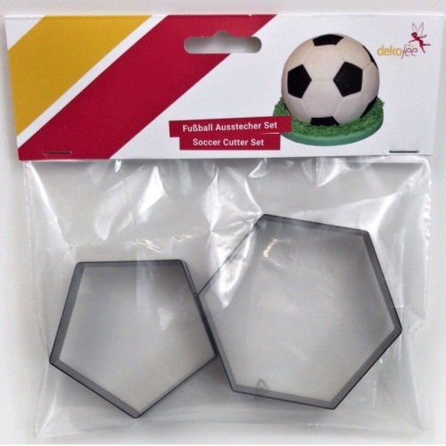 Deco cutter - football - 2 pieces