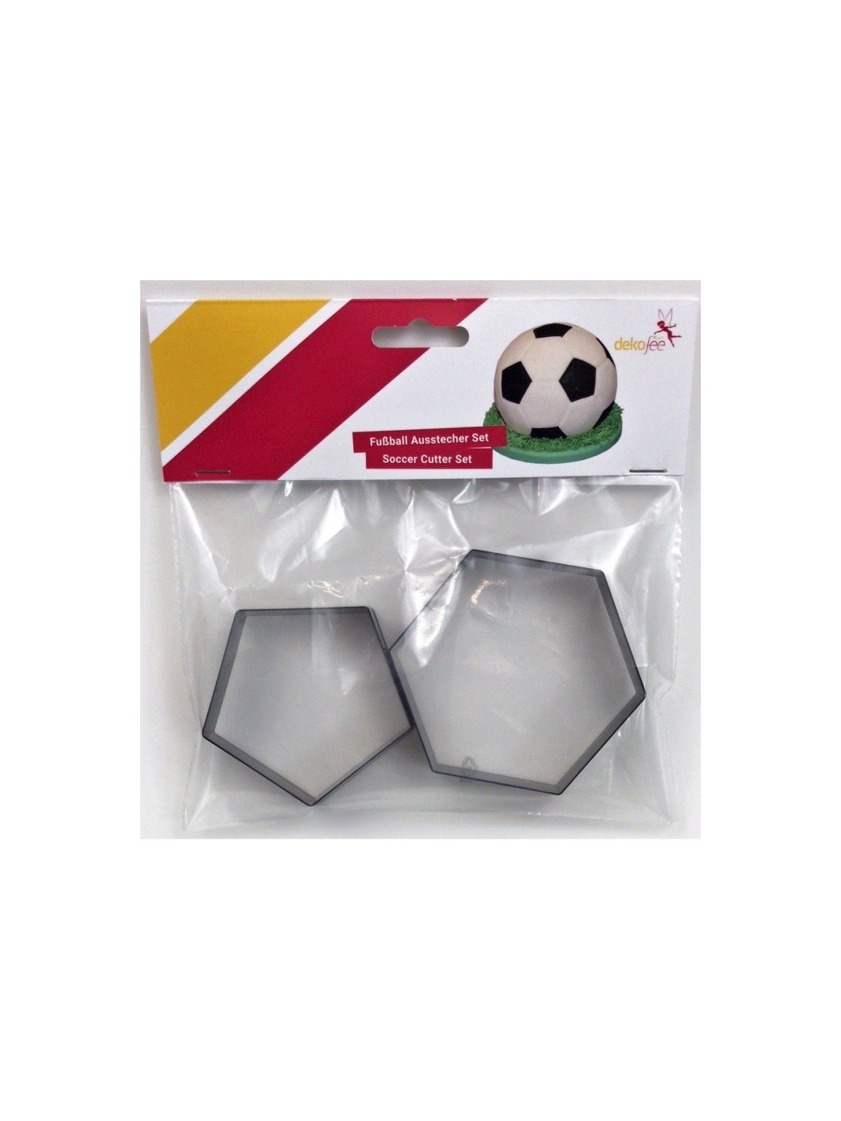 Deco cutter - football - 2 pieces