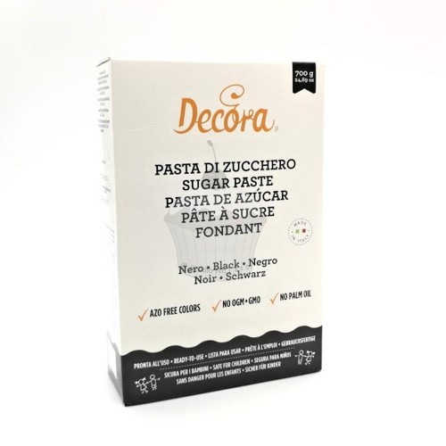 Decora - sugar paste - black  - 700g