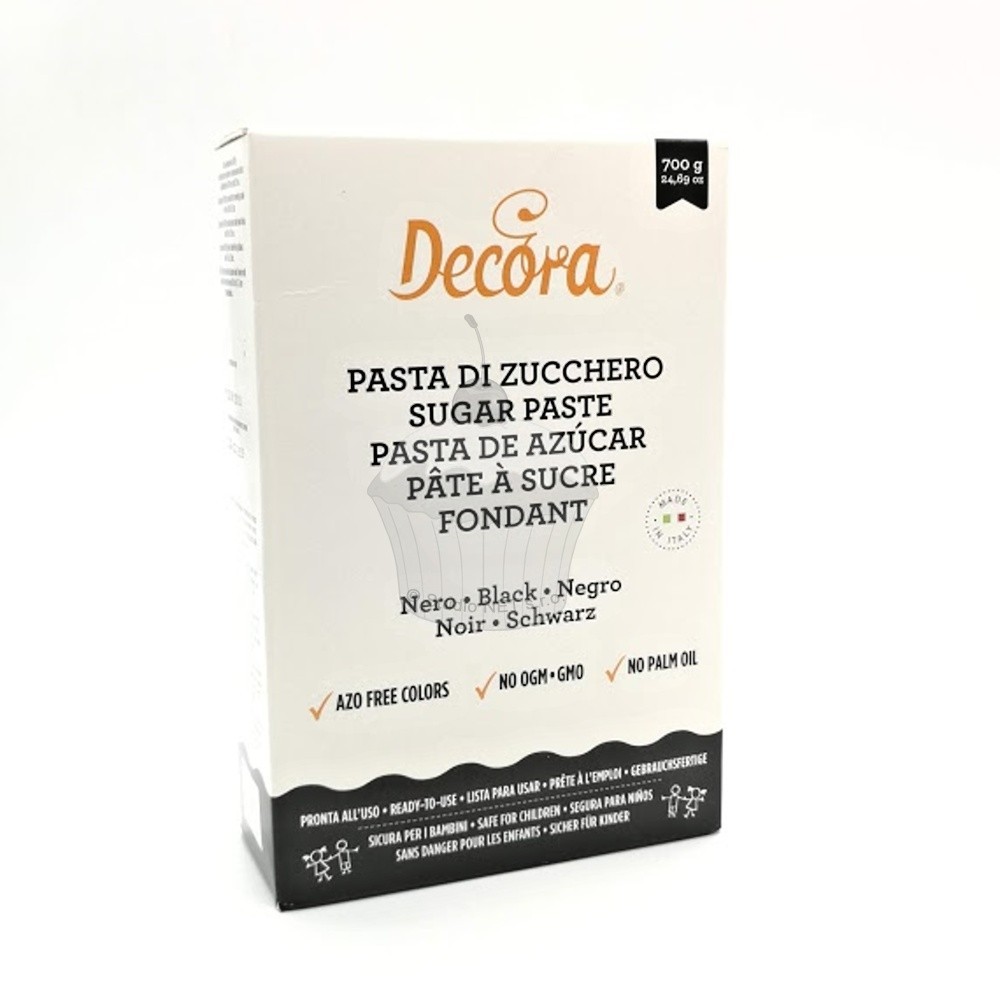 Decora - sugar paste - black  - 700g