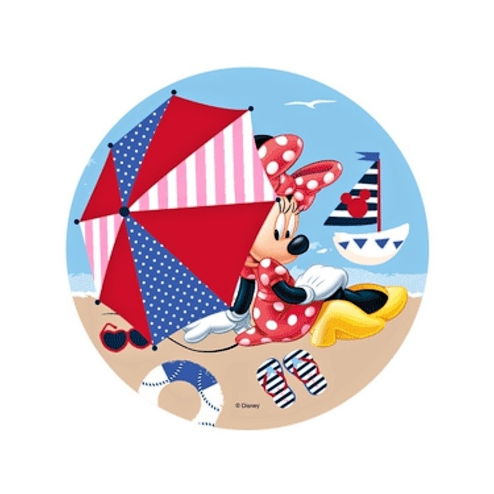 Essbare Papier Round - Minnie - Strand