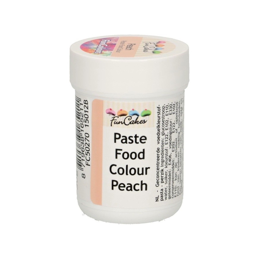 FunColours paste food colour -  peach  - cup 30g