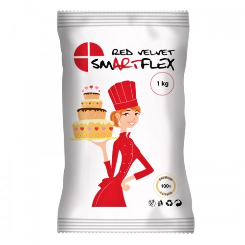 Smartflex Red velvet  1kg - potahovací hmota