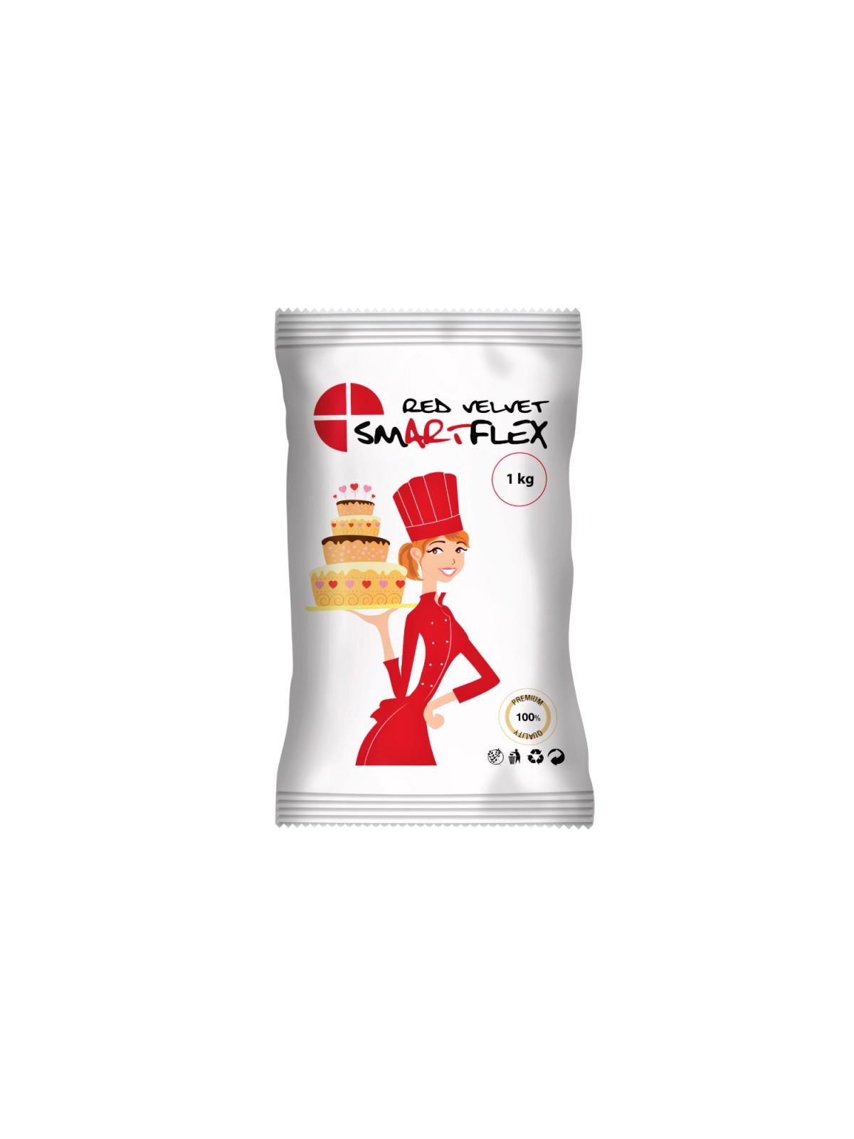 Smartflex Red velvet  1kg - potahovací hmota