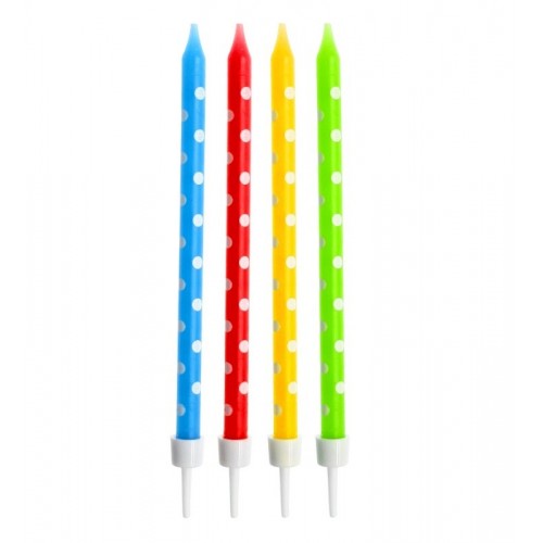 Cake candle dots - colorful 24 pieces