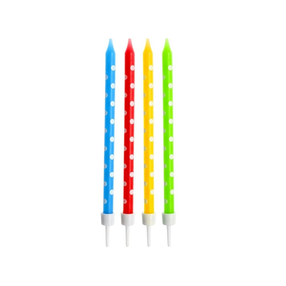 Cake candle dots - colorful 24 pieces