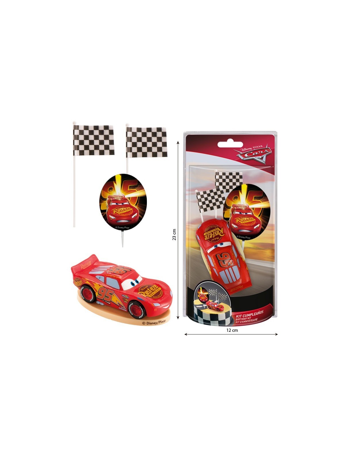 Decorative figurine - Cars - Lightning McQueen 1+ 3