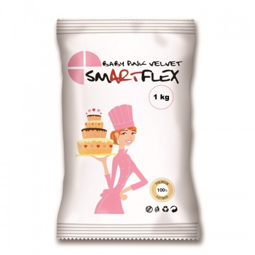 Baby Pink Smartflex Velvet Mandel 1kg - Aussrollfondant und modeliert