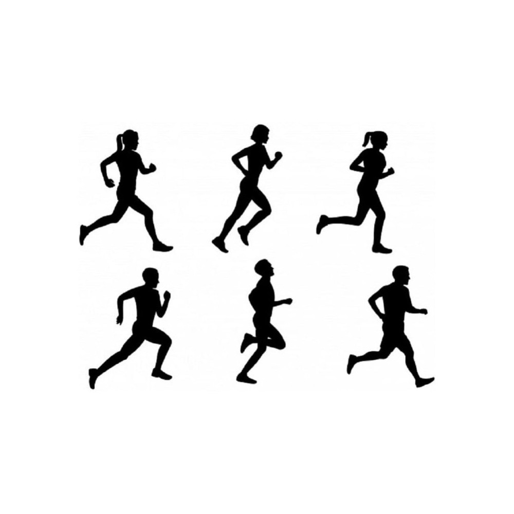 Cookie cutters - silhouettes of runners - runner - 6 pieces