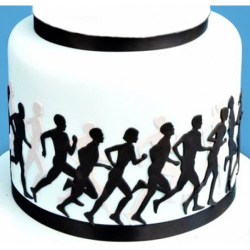 Cookie cutters - silhouettes of runners - runner - 6 pieces