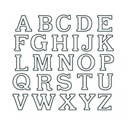 Cutters patchwork - capital letters + key 28pcs