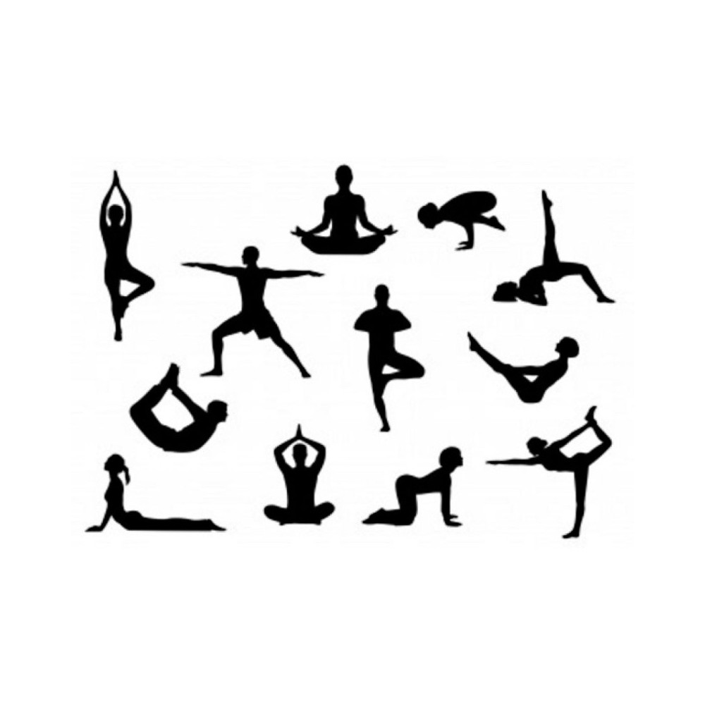 Cutters patchwork - yoga silhouettes - 12pcs