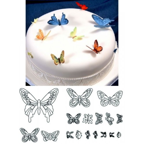 Cutters patchwork - butterfly - 17pcs