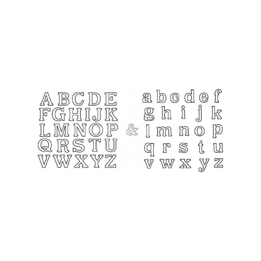 Vykrajovátka patchwork - malá a velká abeceda 1,3cm / 2ks