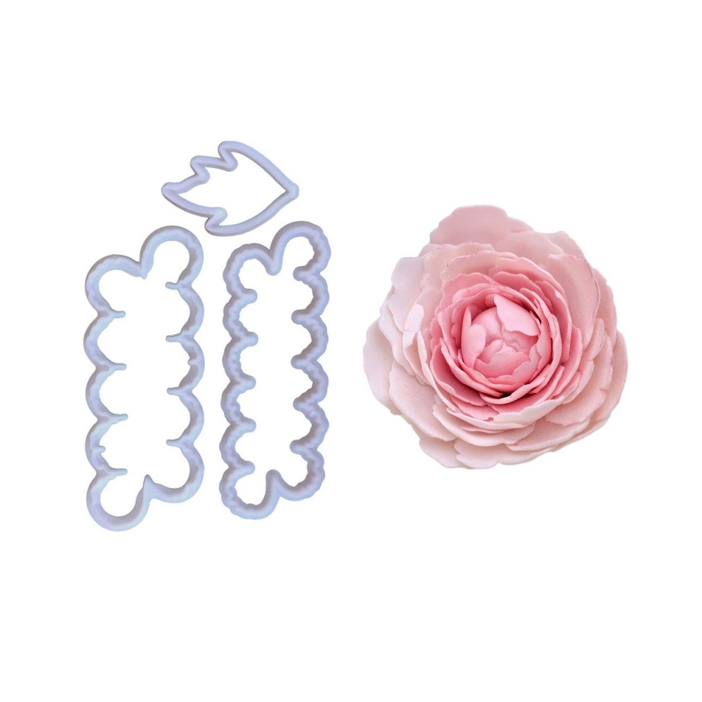 Peony Cookie Cutter - 3pcs