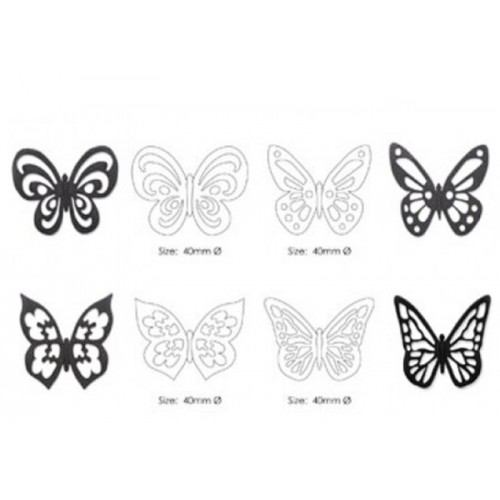 Cutter / marker - lace butterfly 4pcs