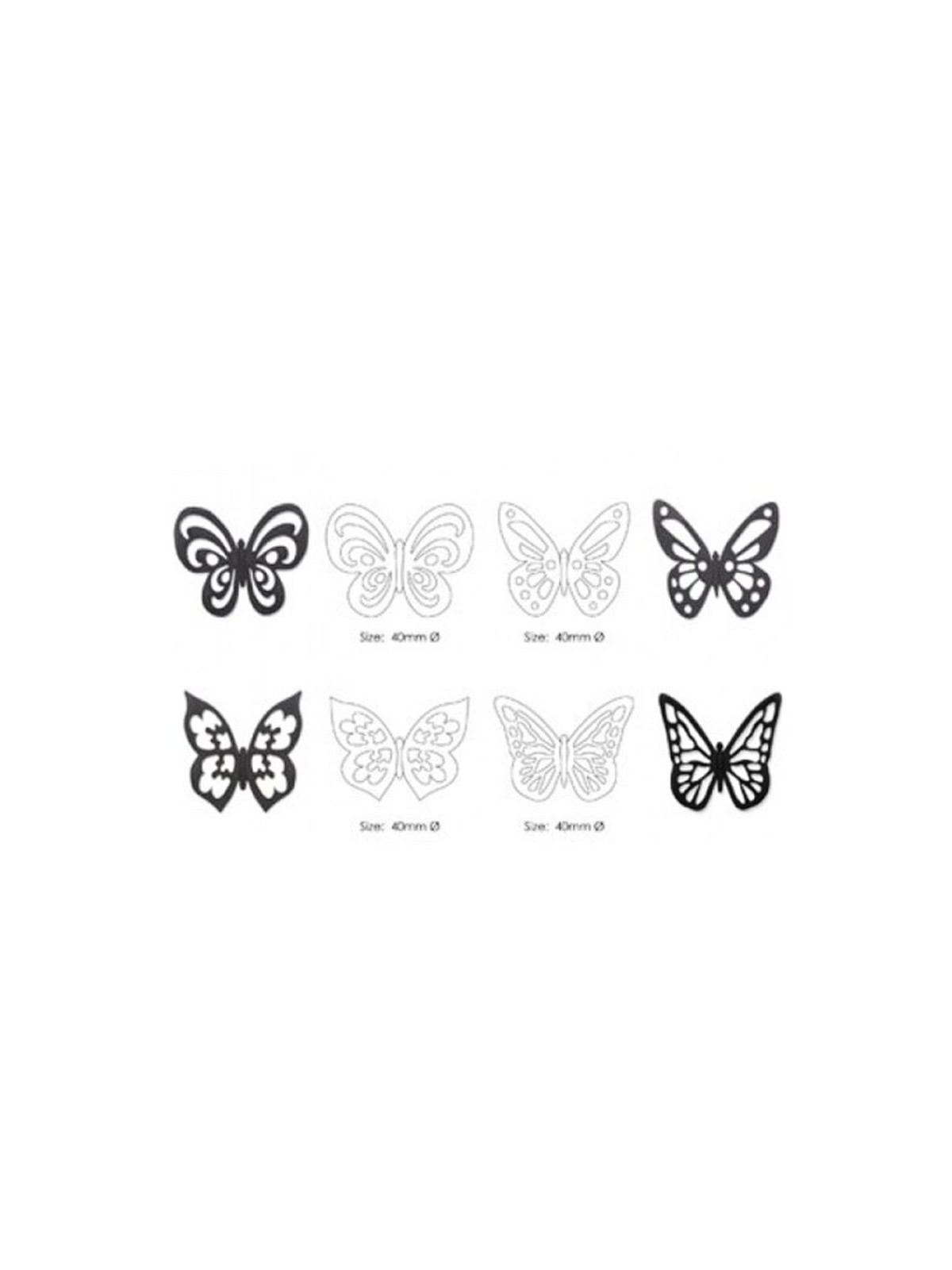 Cookie cutter / cake stencil - lace butterfly 4pcs