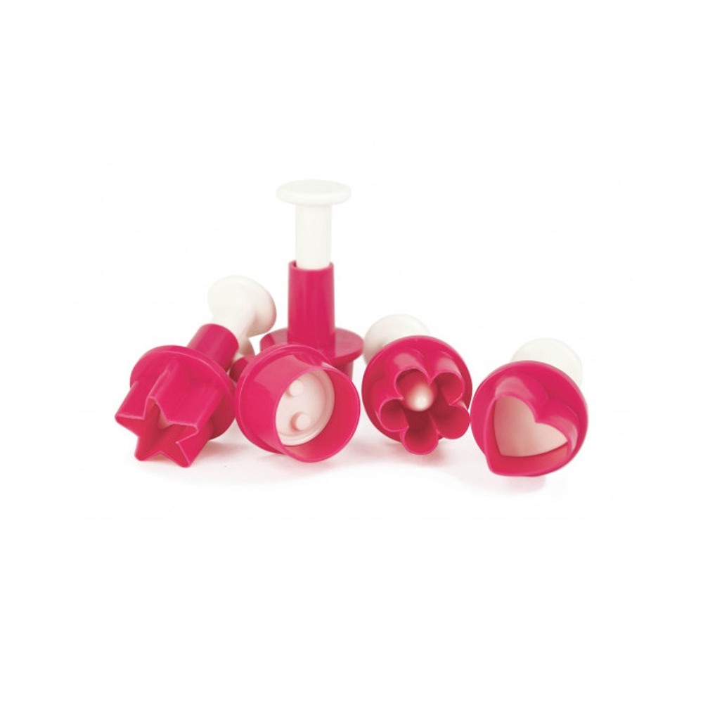 Plunger Cutter Set - button / flower / wheel / heart / star