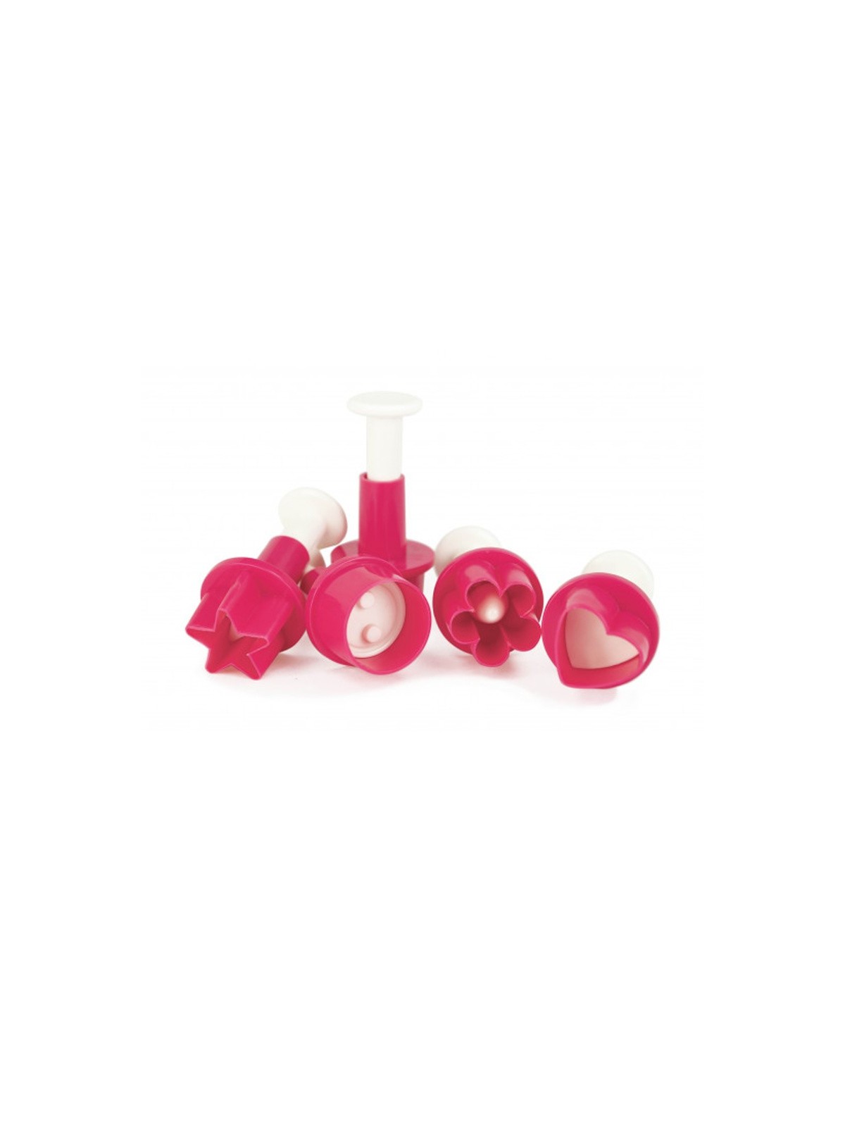 Plunger Cutter Set - button / flower / wheel / heart / star